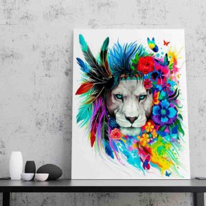 Pinturas De Leones Decorativa En Canvas 1