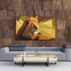 Pinturas De Leones Decorativa En Canvas 4