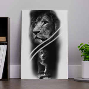 Pinturas De Leones Decorativa En Canvas 6