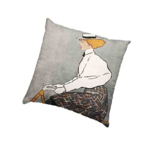 Cojines Estilo Vintage Mod. Mujer en bicicleta - Edward Penfield