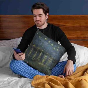 Cojines Decorativos De Noche estrellada sobre el R?dano - Vincent van Gogh