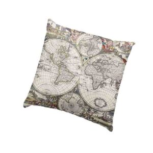 Cojines Decorativos De Estilo Vintage Mod. Nova Totius Terrarum orbis tabula (1660) - Justus Danckerts