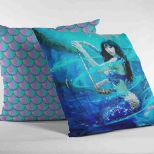 Cojines Decorativos 2 Piezas De Sirena y Arpa