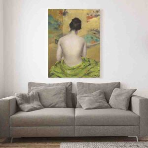 Pinturas De Mujeres Modernos En Canvas Study of Flesh Color and Gold