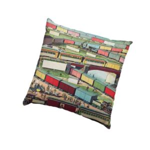 Cojines Decorativos De Estilo Vintage Mod.  Tren de pasajeros y mercanc?as