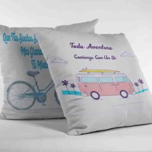 Cojines Decorativos 2 Piezas De Viaje aventuras