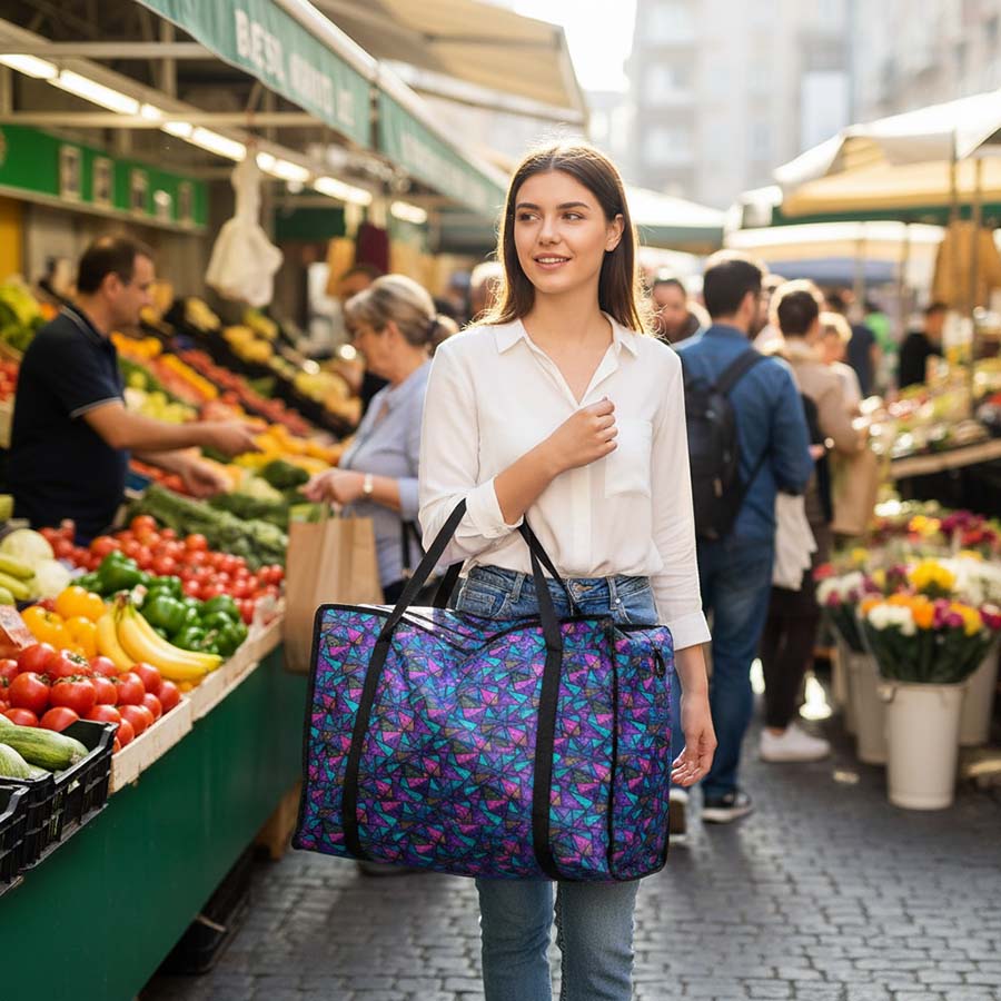 Bolsas De Compras O Mandado Reutilizables De Lona - Imagen 4