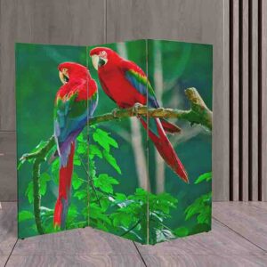 Biombo Decorativo de Aves Exóticas #1 - Elegancia y Naturaleza en tu Hogar