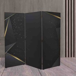Biombo decorativo de diseño moderno en negro #1
