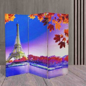 Elegante Biombo Separador de Espacios Torre Eiffel Diseño #1