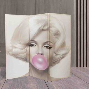 Biombo Decorativo Marilyn Monroe con Chicle - Icono del Cine en tu Espacio