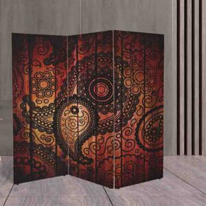 Separador de Ambientes con Mandala Colorida #11 Biombo Decorativo