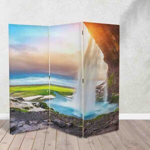 Cascada desde la Cueva Biombo Decorativo #12 Separador de Espacios Impresionante