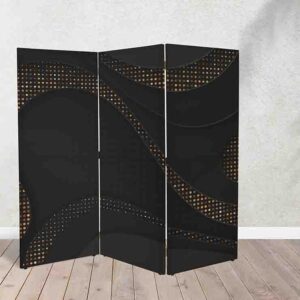 Biombo negro con diseño versátil para interiores #13