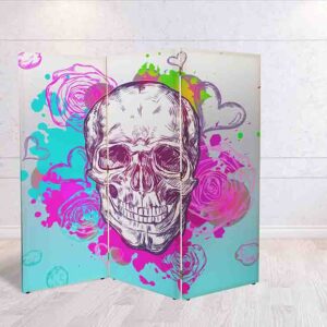 Separador de Espacios de Tela con Calaveras Psicodélicas #14