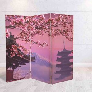 Separador de Espacios Decorativo con Pagodas Japonesas - Estilo y Elegancia Oriental #2