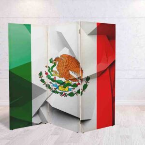 Biombo de Madera con Arte Mexicano para Decoración de Interiores #3