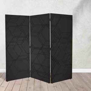 Biombo elegante en color negro para decoración de interiores #3