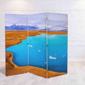 Biombo Azul Eterno #3 Separador de Espacios con Paisajes Hermosos