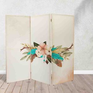 Biombo Floral Vintage - Separador de Espacios Decorativo #3