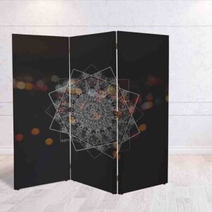 Mandala Turquesa en Biombo Plegable #5 Separador de Ambientes Exclusivo