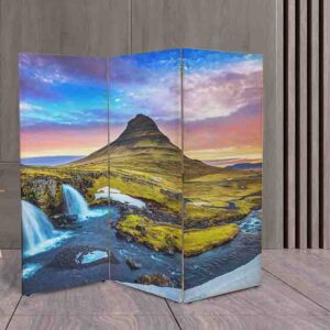 Montaña con Cascada Biombo Decorativo #7 Separador de Espacios Natural