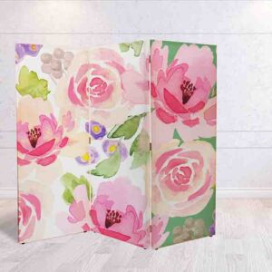 Elegante Biombo Floral para Hogar y Oficina - Separador de Espacios #7