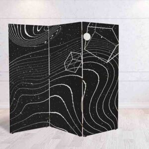 Biombo decorativo de madera en negro #7