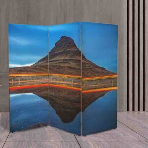 Biombo Decorativo Montaña Reflejada #8 Separador de Espacios con Paisajes