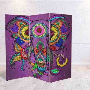 Biombo Decorativo de Mandala Floral #8 Separador de Espacios Inspirador