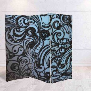 Biombo negro plegable para separar ambientes #9