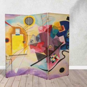 Biombo Amarillo, Rojo y Azul de Vasili Kandinski #3 Separador Decorativo
