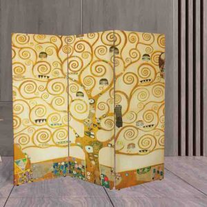 Separador de Espacios Arte Friso Stoclet de Gustav Klimt #4 Biombo Elegante