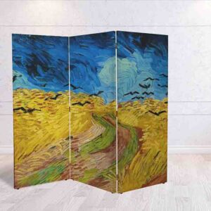 Separador de Espacios Campo de Trigo con Cuervos de Vincent van Gogh #8 Biombo Artístico