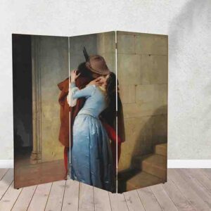 Biombo El Beso de Francesco Hayez #11 Separador de Espacios Clásico