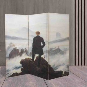 Separador de Espacios El Caminante sobre el Mar de Nubes de Caspar David Friedrich #12 Biombo Inspirador