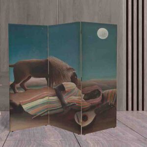 Biombo La Gitana Dormida de Henri Rousseau #23 Separador de Espacios Soñador