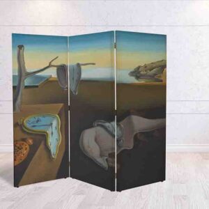 Biombo La Persistencia de la Memoria de Salvador Dalí #25 Separador de Espacios Surrealista