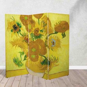 Separador de Espacios Los Girasoles de Vincent van Gogh #30 Biombo Brillante