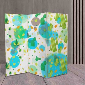 Transforma tu Espacio con el Biombo Decorativo de Cactus #1 - Separador Moderno y Elegante
