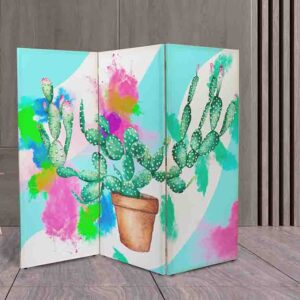 Biombo de Cactus #2 - Separador de Espacios con Encanto Natural para tu Hogar