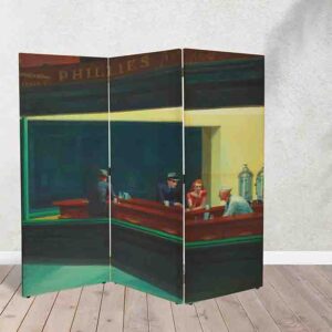Biombo Nighthawks de Edward Hopper #29 Separador de Espacios Nocturno
