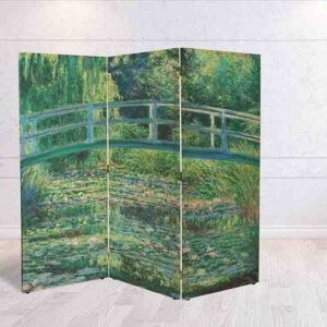 Separador de Espacios Puente Japonés de Claude Monet #34 Biombo Tranquilo