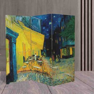Biombo Terraza de Café por la Noche de Vincent van Gogh #37 Separador de Espacios Nocturno