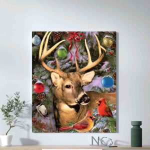 Cuadros de navidad en canvas Renos 001