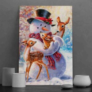 Cuadros navideños decorativos Muñeco de nieve 002