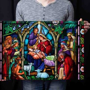 Pintura navideña en canvas Nacimientos 002