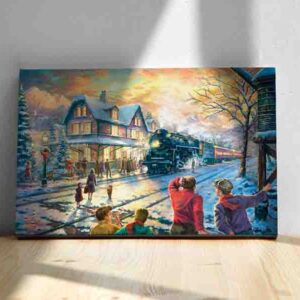 Cuadros de navidad en canvas Villa Navideña 004