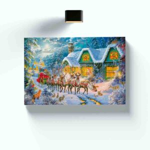 Pinturas navideñas en canvas 004