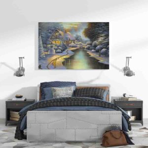 Cuadros decorativos navideños en canvas Villa Navideña 005
